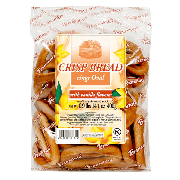 Сушка Овал Ванильная – Кошерная – 14,11 унций (400 г)